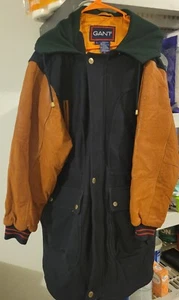 GANT USA Herren Größe L The Stadium langer schwerer Trenchcoat Jacke dreifarbig - Bild 1 von 4