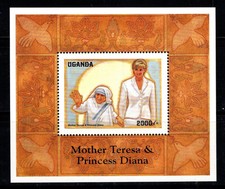 Uganda 1998 Mi. Bl. 289 Foglietto 100% Nuovo ** Madre Teresa
