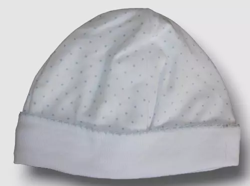 Kissy Kissy Boy's White Blue Polka-Dot Print Baby Hat Size SM (0-3M/3-6M)