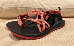 Sandalias Deportivas Chaco Z/Cloud X2 Naranja Geométricas Correas Ajustables Mujer Talla 6 - Imagen 1 de 11