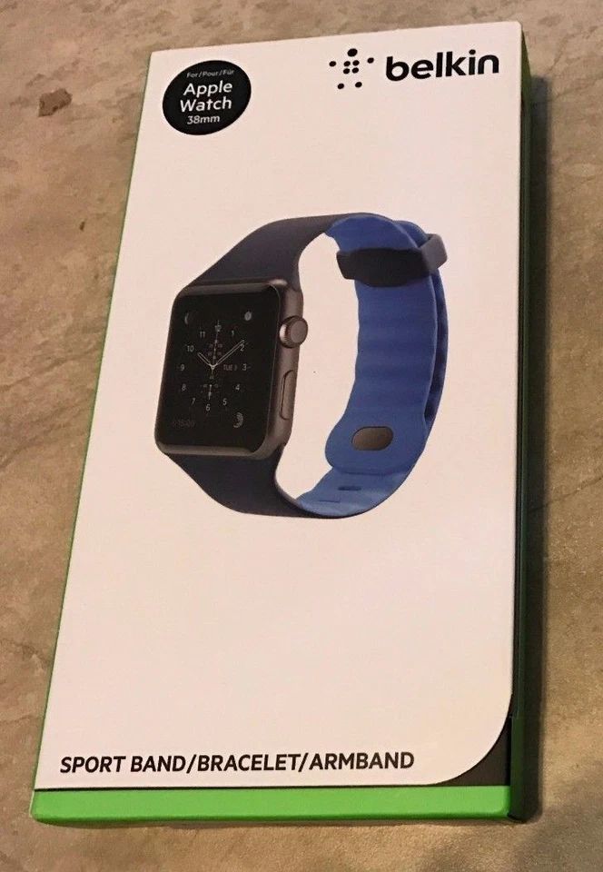Pulsera deportiva Belkin Apple Watch Series 1 y 2 38 mm azul marino correa NUEVA Foto 1 de 1