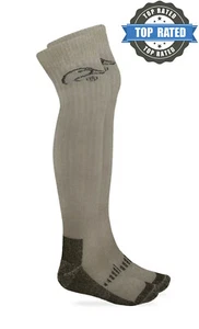 Ducks Unlimited Mens Womens Kids 80% Merino Wool Wader Tall Over the Knee Socks - Picture 1 of 7