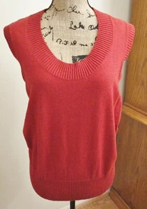 NWT!! Banana Republic Womens Sleeveless Knit Vest/Top, Rust, Silk Blend Size L - Picture 1 of 10