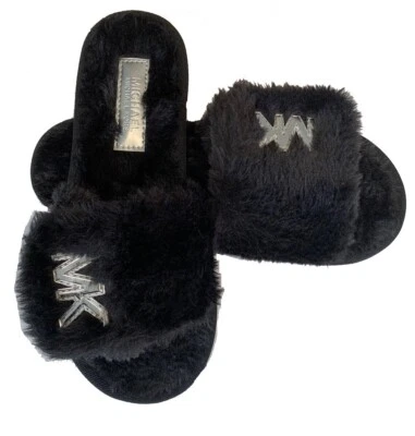 Michael Kors  Kid's Girl's Flurry Elina Logo Faux-Fur Slide 3M - Image 1 of 2