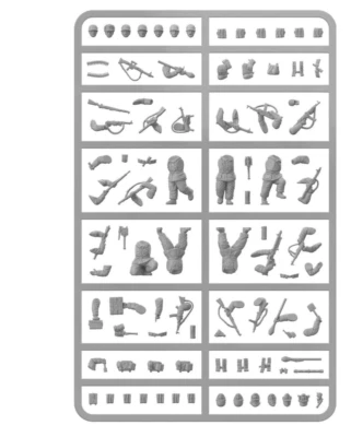 Bolt Action - Fallschirmjager (winter) Sprue and bases - Warlord Games