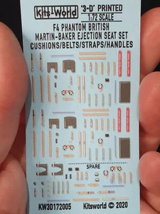 KW3D172005 Kits-World 3D Decals 1:72 F-4 Phantom II BRITISH. 'MB' Ejection Seat - Picture 1 of 1