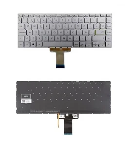 TECLADO PARA Asus VivoBook 14 S433E ESPAÑOL RETROILUMINADO PLATA SIN MARCO - Imagen 1 de 5