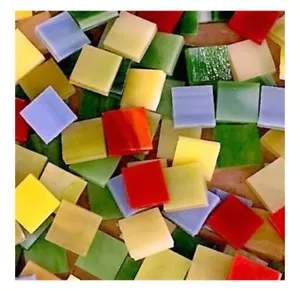 1/2" Mixed Color Stained Glass Mosaic Tiles - Picture 1 of 1