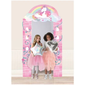 Enchanted Unicorn Party Supplies Deluxe Doorway Entry Decoration Birthday Girl - Picture 1 of 2