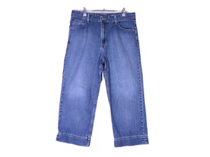 Eddie Bauer Women's 12R Jeans Natural Fit High Rise Straight Leg Wide Cuffs - Picture 1 of 6
