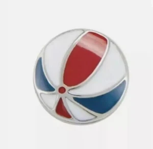 Origami Búho ROJO BLANCO Y AZUL BOLA DE PLAYA Esmalte Flotante VERANO Dije - Imagen 1 de 1