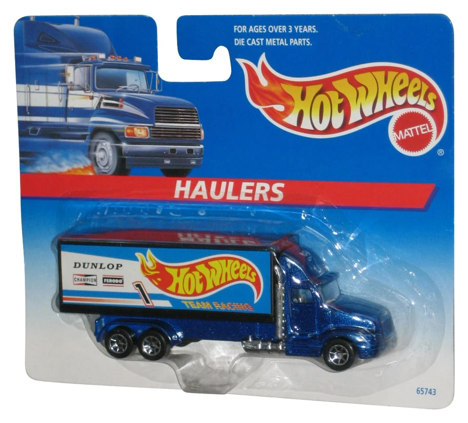 Hot Wheels Haulers (1996) Camion Da Gioco Blu Team Racing - Immagine 1 di 1