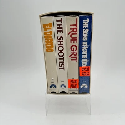 The Best of John Wayne 4-Movie VHS Box Set | True Grit El Dorado, Shootist, More - Image 1 of 3