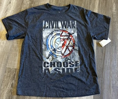 Marvel Captain America Civil War Shirt XL Youth - Choose A Side - Image 1 of 3