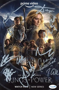 El Señor de los Anillos x11 firmado autógrafo 8x12 foto Anillos de Poder ACOA - Imagen 1 de 3