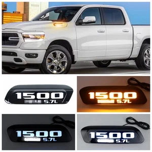 Luces LED emblema capó marcador lateral L señal de giro para Dodge RAM 1500 HEMI 2019-24 - Imagen 1 de 6