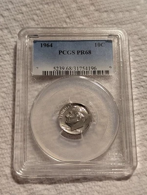 1964-P Roosevelt Silver Dime Proof PCGS PR68!!!!!! - Image 1 of 2
