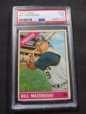 1966 Topps Bill Mazeroski Pittsburgh Pirates HOF #210⚾⚾💥 PSA 7 NM - Image 1 of 2