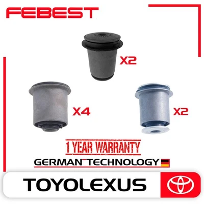 ВТУЛКА ПЕРЕДНЕГО ВЕРХНЕГО И НИЖНЕГО РЫЧАГА УПРАВЛЕНИЯ ДЛЯ TOYOTA FORTUNEER HILUX 2006-2022 SET8PC - Изображение 1 из 2