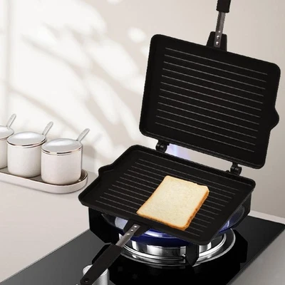 Padella Antiaderente a Doppia Faccia, Pentola per Grigliare, Padella per Pancake - Immagine 1 di 4