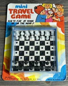 Vintage F.J. Strauss Mini Travel Game Chess no. 2004 New Sealed - Picture 1 of 2