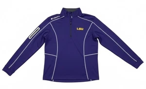 Pullover Columbia LSU Golf Cuarto Cremallera Mujer Pequeño Púrpura Manga Larga - Imagen 1 de 5