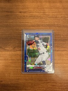 2021 Bowman Chrome Bobby Miller Blue Sapphire #BCP-75 Dodgers