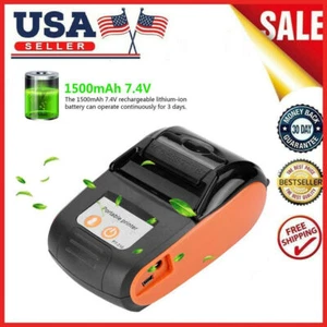 GOOJPRT 58mm Portable BT Thermal Receipt Printer With Thermal Paper Roll A0O8 - Picture 1 of 12
