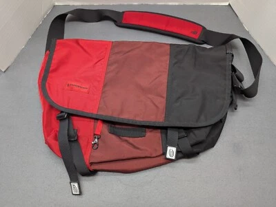 Bolsa carteiro Timbuk2 San Francisco tiracolo ombro vermelha preta 19” x 12” - Imagem 1 de 4