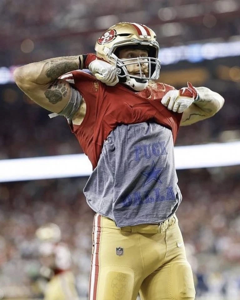 Foto brillante de George Kittle de los 49ers de San Francisco sin firmar 8x10 envío rápido Foto 1 de 1