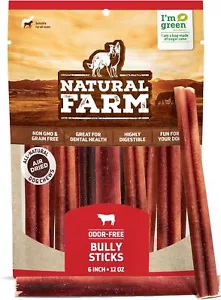 Natural Farm Bully Sticks, Odor-Free, (6 Inch, 12 Ounces), Packaged by Weight... - Picture 1 of 9