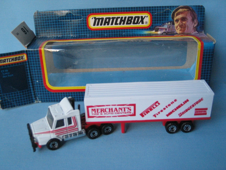 Matchbox Convoy CY-16 Scania Box Truck Merchants Tires Tyres Toy Model Boxed c - Image 1 of 1