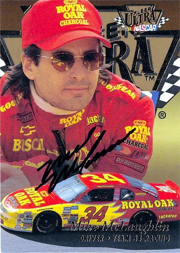 Mike McLaughlin autographed NASCAR card 1996 Fleer Ultra #U40 - Image 1 of 1