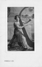 Gabrielle Ray Harp Philco Publishing Co Postcard (B175) c1907 WRITTEN IN CODE