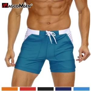 Swimwear Men's Swim Boxer Briefs Surf Board Boxer Trunks Shorts Underwear Gym - Picture 1 of 67
