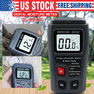 Digital LCD Holzfeuchtemessgerät Detektor Tester Holz Brennholz Papier Karton - Bild 1 von 19