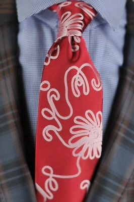 Corbata Lord R Colton Masterworks - Corbata de seda roja y blanca Kavala - Nueva Foto 1 de 4