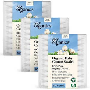 Tamponi di cotone biologici per bambini, 100% puro cotone biologico, organo certificato GOTS - Foto 1 di 12