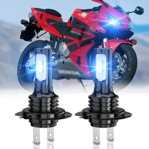 For 2003-2015 HONDA CBR600RR - 2Side H7 LED Headlight Bulbs Low/High BEAM 8000K - Picture 1 of 12