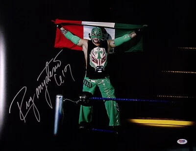 Rey Mysterio Signed WWE 16x20 Photo PSA/DNA COA Picture Autograph Wrestlemania - Image 1 of 4