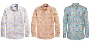 Camisa de Vestir Ralph Lauren Etiqueta Púrpura Aston Choppa Estampado Floral Nueva $695 - Imagen 1 de 7