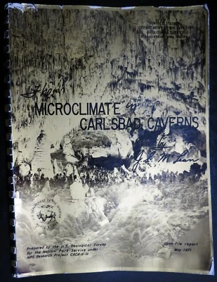 THE MICROCLIMATE IN CARLSBAD CAVERNS Geological Survey 1971 NEW MEXICO Cave Map - Image 1 of 4