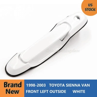 Front Left Driver's side Outside Door Handle White For 1998-2003 Toyota Sienna - Изображение 1 из 4