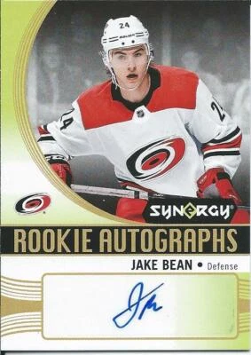 2018-19 Upper Deck Synergy JAKE BEAN #A-BE Rookie Autograph Carolina . - Image 1 of 2