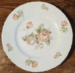 JOHANN HAVILAND Bavaria Salad Plate Lunch Tearose Standrd Pattern US Air Force - Picture 1 of 3