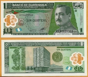 Billete Guatemala 2012 UNC 1 Quetzal Polímero Billete de Dinero P-115 - Imagen 1 de 1