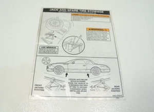 2002-2005 ford thunderbird tbird spare tire changing instructions manual - Picture 1 of 13