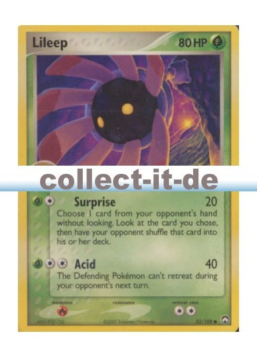 Pokemon EX Power Keepers - 52/108 - Lileep - ENGLISCH - Bild 1 von 1