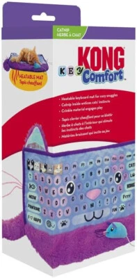 KONG Comfort Key CAT Play Mat Calefactable Arruga Computadora Teclado Mat Acurrucado Foto 1 de 4