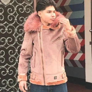 Kunstfelljacke Herren Lachs - Bild 1 von 5